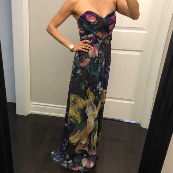 Stunning TED BAKER floor length dress TB 2= US 4 - Picture 12 of 14